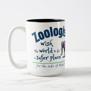 Tasse 2 Couleurs Les zoologistes souhaitent que le monde soit plus