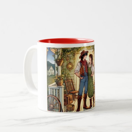 Tasse 2 Couleurs Lesbienne 10 de Pentacles (Devant gauche)