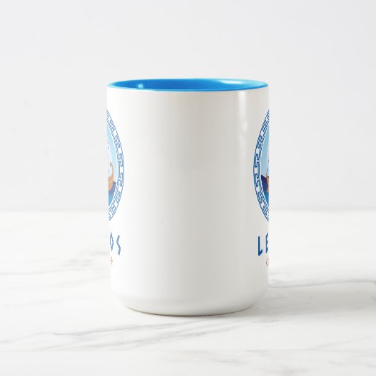 Tasse 2 Couleurs Lesbos, Grèce Design de navires grecs (Centre)