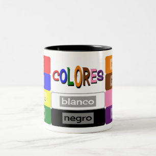 Tasse 2 Couleurs l'Espagnol colore la pratique en matière de