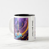 Tasse 2 Couleurs « L'essor de l'exploration spatiale » (Devant gauche)