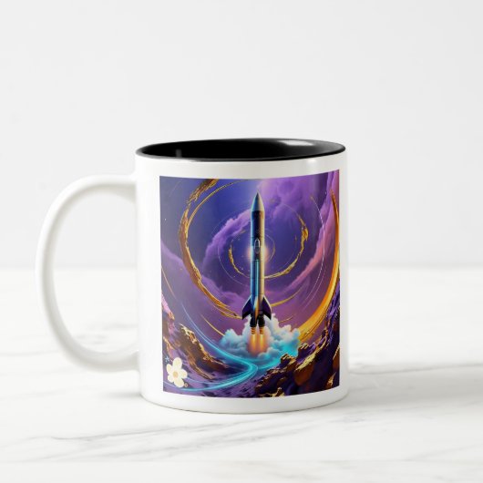Tasse 2 Couleurs « L'essor de l'exploration spatiale » (Gauche)