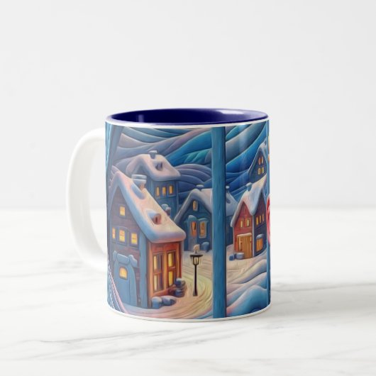 Tasse 2 Couleurs L'étreinte de l'hiver (Devant gauche)