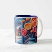Tasse 2 Couleurs L'étreinte de l'hiver (Devant droit)