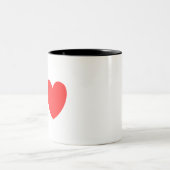 Tasse 2 Couleurs Letter L Heart - Valentine Initial Love Design (Centre)