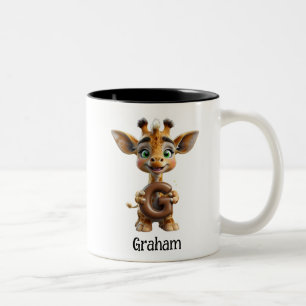 Tasse 2 Couleurs LETTRE COUTE-GIraffE COURTE G