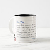 Tasse 2 Couleurs Lettre d'amour personnalisée manuscrite Script man (Devant gauche)