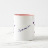 Tasse 2 Couleurs LETTRE Fleur Rose Féminine S MONO (Centre)