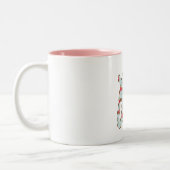 Tasse 2 Couleurs LETTRE FLORALE MINTE rose M (Gauche)