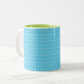 Tasse 2 Couleurs Lettre initiale A, Aqua Blue (Devant gauche)