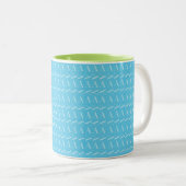 Tasse 2 Couleurs Lettre initiale A, Aqua Blue (Devant droit)