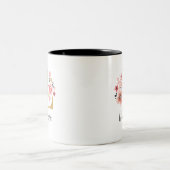Tasse 2 Couleurs Lettre initiale florale rose monogramme L (Centre)