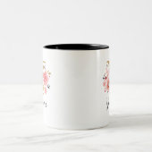 Tasse 2 Couleurs Lettre initiale florale rose monogramme Y (Centre)