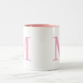 Tasse 2 Couleurs Lettre initiale | Monogramme Moderne tendance (Centre)