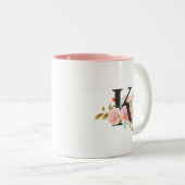 Tasse 2 Couleurs Lettre K (Devant droit)