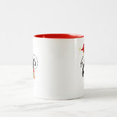 Tasse 2 Couleurs Lettre M initiale de monogramme de nom moderne Noë (Centre)