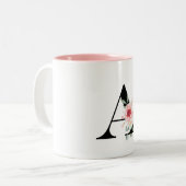 TASSE 2 COULEURS LETTRE MONOGRAMME A (Devant gauche)