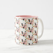 Tasse 2 Couleurs Lettre V (Devant droit)