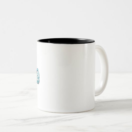 Tasse 2 Couleurs Lettres d'eau potable (Devant droit)