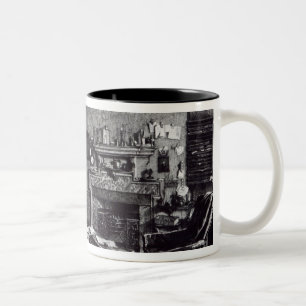 Tasse 2 Couleurs L'étude de Charles Darwin à vers le bas logent,