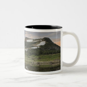 Tasse 2 Couleurs Lever de soleil et reflet, Glacier National Park,
