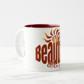 Tasse 2 Couleurs Lever de soleil rouge brique (Devant gauche)