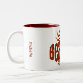 Tasse 2 Couleurs Lever de soleil rouge brique (Gauche)