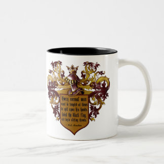 Tasse 2 Couleurs Levez la citation de Mencken de drapeau noir