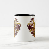 Tasse 2 Couleurs Levez la citation de Mencken de drapeau noir (Centre)