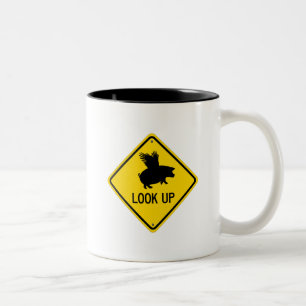 Tasse 2 Couleurs Levez Vos Yeux Pour Les Porcs Peut Voler Un Café À