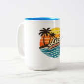 Tasse 2 Couleurs Levi Retro Sunset Name Design (Devant gauche)