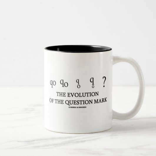 Tasse 2 Couleurs L'Évolution Du Point D'Interrogation (?) (Droit)