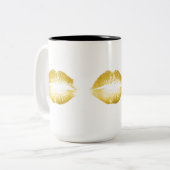 Tasse 2 Couleurs Lèvres d'or #2 (Devant gauche)