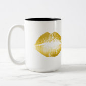 Tasse 2 Couleurs Lèvres en or (Gauche)
