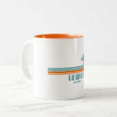 Tasse 2 Couleurs Lewes Delaware Sun Palm Trees (Devant gauche)