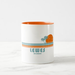 Tasse 2 Couleurs Lewes Delaware Sun Palm Trees