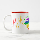 Tasse 2 Couleurs Lgbt Rainbow Heart Line (Gauche)