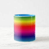 Tasse 2 Couleurs LGBTQ Rainbow Love is Love (Centre)
