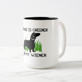 Tasse 2 Couleurs L'herbe est plus verte sous mon hot-dog de (Devant droit)
