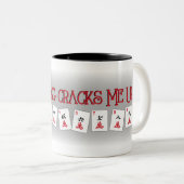 Tasse 2 Couleurs L'heure-milliampère Jongg me fend vers le haut de (Devant droit)