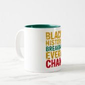 Tasse 2 Couleurs L'histoire noire rompt chaque autonomisation de ch (Devant gauche)