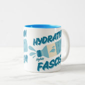 Tasse 2 Couleurs L'hydratation combat la boue fasciste (Devant droit)
