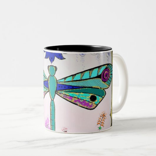 Tasse 2 Couleurs Libellule (Devant droit)