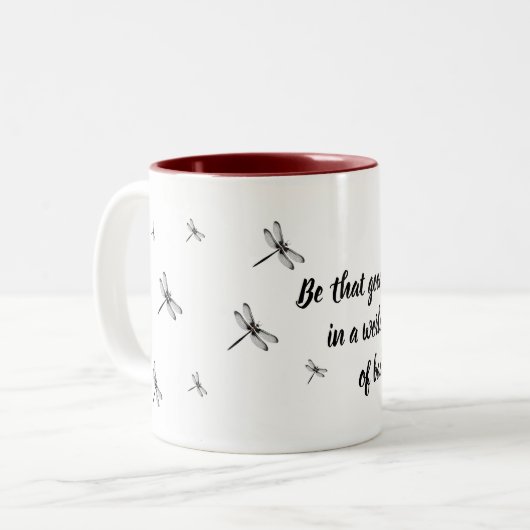 Tasse 2 Couleurs libellule (Devant gauche)