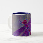 Tasse 2 Couleurs Libellule astrale de postluminescence (Devant gauche)