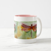 Tasse 2 Couleurs Libellule au coucher du soleil (Devant droit)