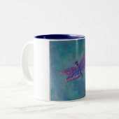 Tasse 2 Couleurs Libellule d'écumoire de ciel (Devant gauche)