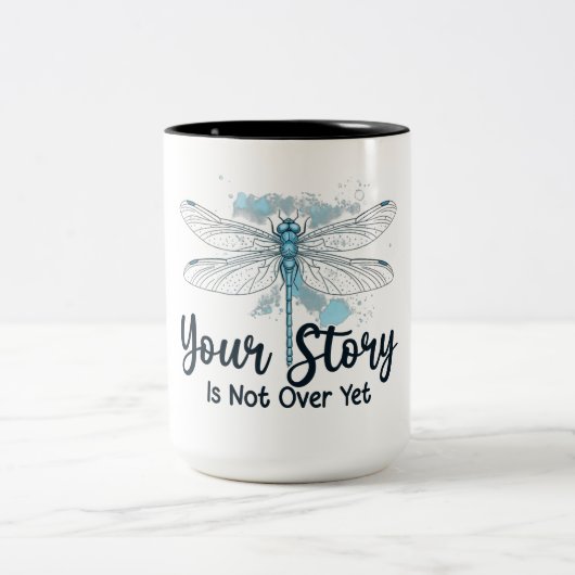 Tasse 2 Couleurs Libellule Inspirante (Centre)