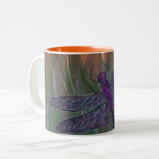 Tasse 2 Couleurs Libellule lumineuse de vent (Devant gauche)