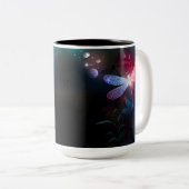 Tasse 2 Couleurs libellule rouge brillante (Devant droit)